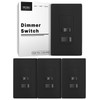 MOES Black Dimmer Light Switches 4 Pack, 3 Way &