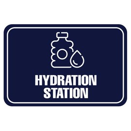 Classic Framed Plus Hydration Station Door or Wall Sign | Business & Public Signage - Large