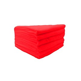 BY LORA Terry Cotton Velour Hand Towel, Red, Set of 6