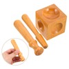 STOBOK Wooden Punch Kit Square Jewelry Making Tool Set Wood