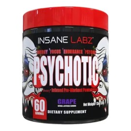 Suplemento en polvo Insane Labz Psychotic Blend sabor uva x 376g                                                                                      