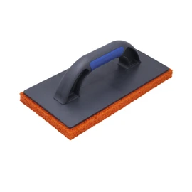 REFINA Medium Grain Rubber Sponge Float for Plastering, Rendering & Cement - 11 x 5.5" (280 x 140mm) Lightweight & Durable Sponge Float w/Ergonomic Handle - Removes Air Bubbles & Trowel Marks