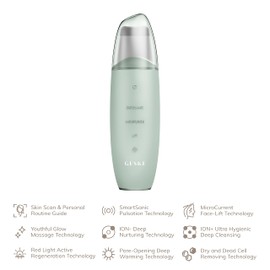 GESKE SmartAppGuided™ MicroCurrent Skin Scrubber & Blackhead Remover, 9 in 1, Skincare Tools, Face Cleaning, Anti Ageing and Cleansing, Professional Face Tightening, Blackhead Remover