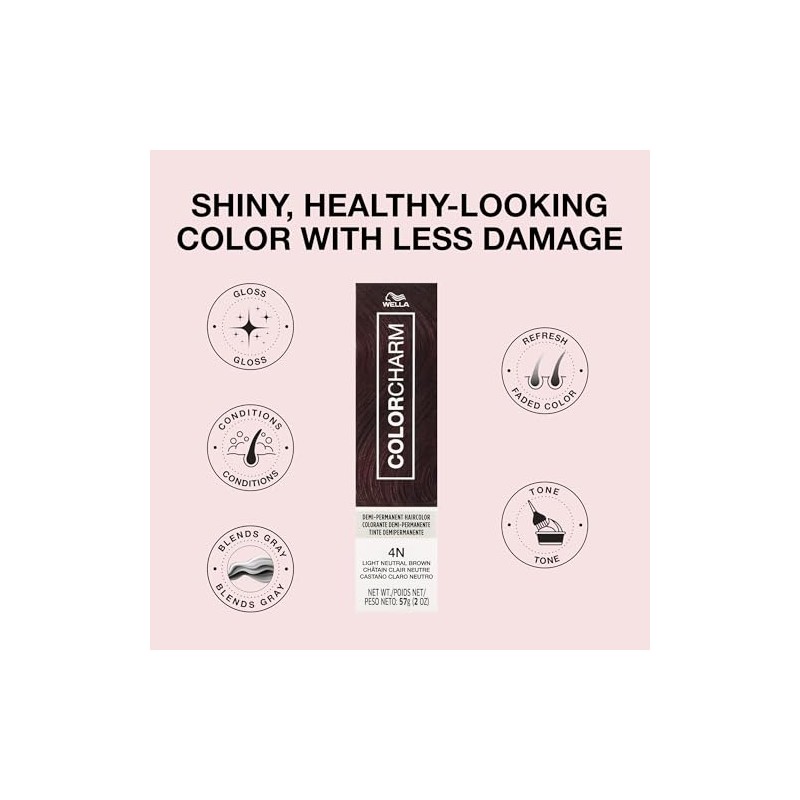 Wella Colorcharm Demi-Permanent 4N Light Neutral Brown 2 oz