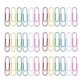 36Clips de papel jumbo suministros escolares y de oficina Coloured Paper Clips Multicolor Soporte de Clip,Sujeta Hasta 25Hojas Bonitos suministros de 
