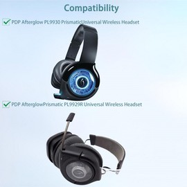 PL9930 PL9929R Ear Pads, HAIZEEN Ear Pads Compatible with PDP Afterglow PL9930 Prismatic PL9929R Universal Wireless Headphones Ear Pads Replacement Cushion (Breathable Leather/Durable Fabric)