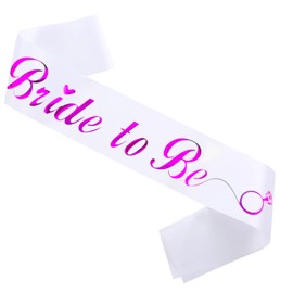 KETAOO Bride to Be Sash, Hot Pink Bachelorette Sash for Bridal Shower Favors Engagement or Wedding Party Accessories Hen Night Gifts