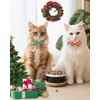HSIGIO Christmas Cat Collar with Bells, Breakaway Cat Bowtie Collars,