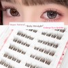 Brown Self Adhesive Eyelash Clusters Press On Eyelash LASGOOS Natural