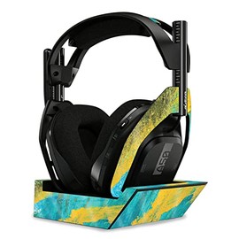 MightySkins Glossy Glitter Skin Compatible with Astro A50 Wireless Headphones + Base Station (Gen 4) - Acrylic Blue | Protective, Durable High-Gloss Glitter Finish | Easy to Apply | Made in The USA