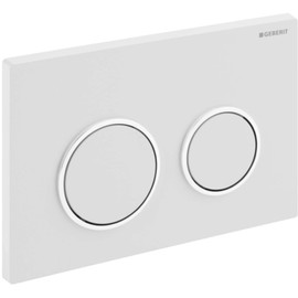 Geberit Cover Plate – Polished Chrome – Omega 20 – White