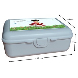 CreaDesign, Children's Lunch Box White with Compartments Insert, Ideal for Nursery and School, Forest Fairy, 13.9 x 19 x 7 cm, Volume 1 Litre