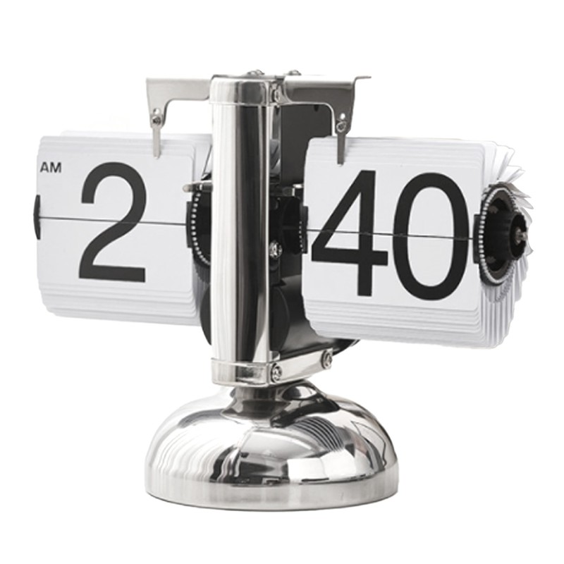 Digital Flip Down Clock Retro Minimalist Single Foot Mechanical Auto