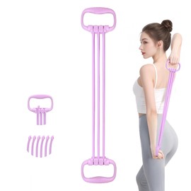 Kovixsc Figure 8 Resistance Band for Women 15-90LBS, Adjustable Resistance Bands with Handles for Arm Back Exercise, 6 Fitness Elastic Rope, Stretch Bands for Yoga, Pilates, Strength Training