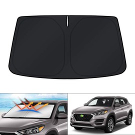 KUST - Parasol de parabrisas para Hyundai Tucson 2016-2021, protector plegable para ventana, bloquea los rayos UV para mantener tu coche fresco (no para Tucson 2022)