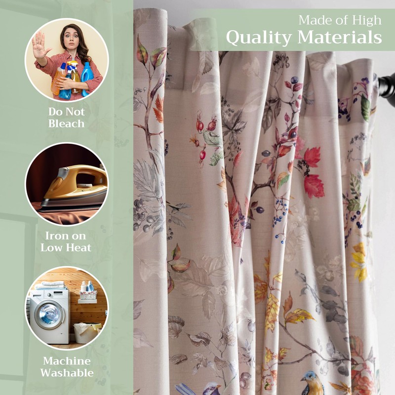 Maison d' Hermine Curtains for Living Room 100% Cotton 84