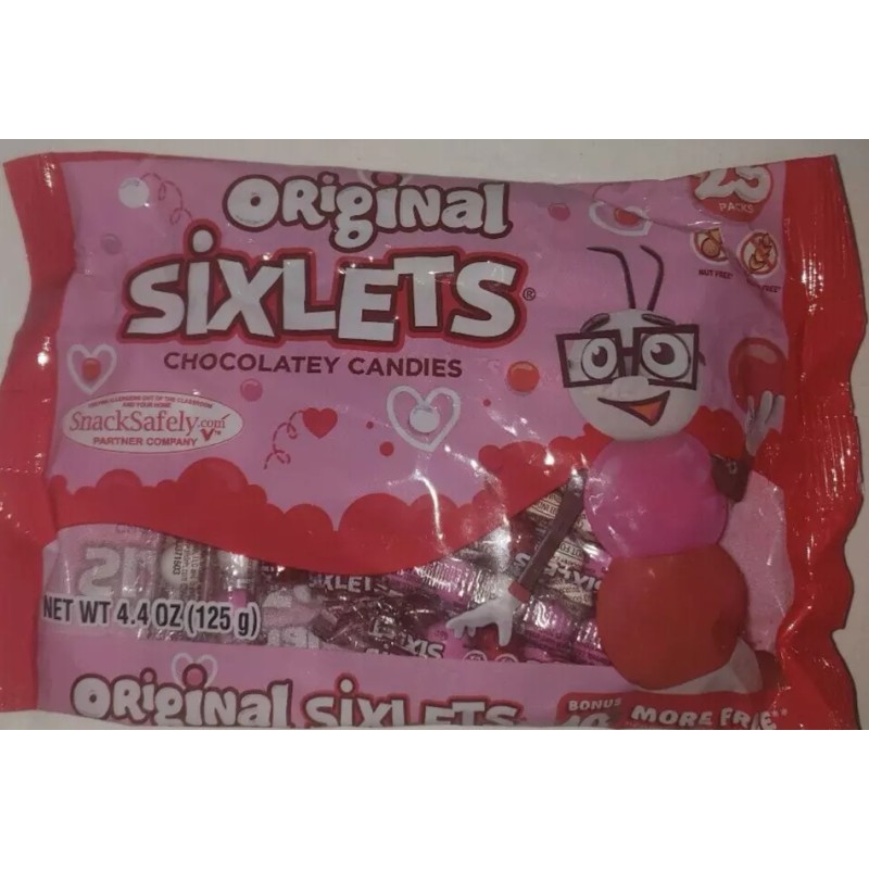 Sixlets Candy Valentines Day Candy 1ea Pack Of 25-New-SHIPS N