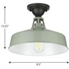 Progress Lighting Cedar Springs Collection 1-Light Farmhouse Outdoor Semi-Flush Mount