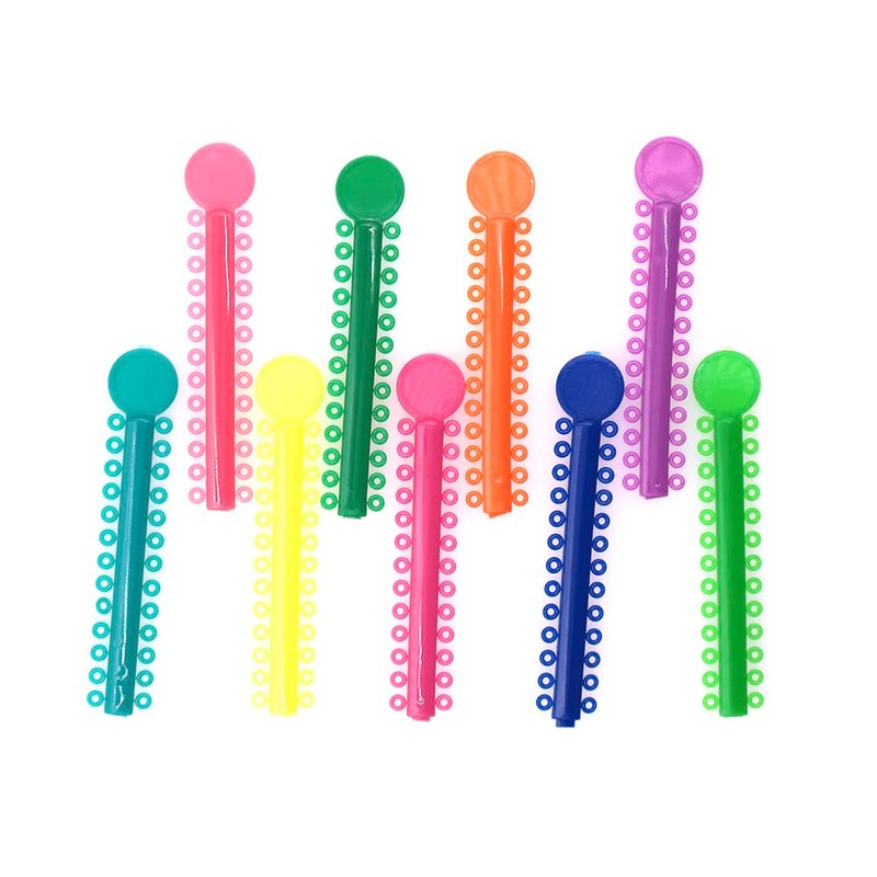 RUCYAI 1040Pcs Dental Orthodontic Braces Ligature Ties Elastic Rubber Bands