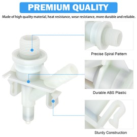 385311641 RV Toilet Water Valve Kit Replacement for Sealand Dometic RV Toilets 300, 301, 310, 311, 320, 321, Camper Trailer RV Pedal Flush Toilet Repair Kit with 385311658 Flush Ball Seal