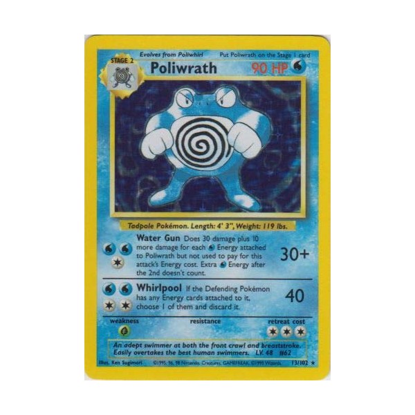 Pokemon - Poliwrath (13/102) - Base Set - Holo