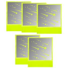 5pcs Reflectors Bicycle Safety Reflectors with Neon Yellow Shooting Star Design Reflective Patches Reflectors Suitable for Strollers Bicycles Trailers