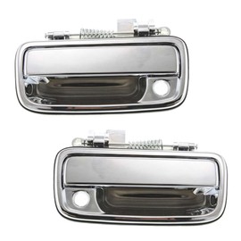 KarParts360 for Toyota Tacoma 1995-2004 Exterior Door Handle Driver and Passenger Side | Pair | Front | Chrome | with Key Hole | All Submodels | Replacement for | 69220-35030, 69210-35030