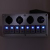 Rocker Switch Panel 8 Gang 12‑24V 5 Pin Blue Light