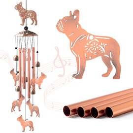 Bulldog for Women,Bulldog Wind Chimes Outdoor,Birthday Gifts for Men/Mom/Grandma Metal WindChimes Outside/Indoors, Lawn, Patio, Garden Decor, Yard Decorations