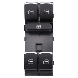 TRQ Left Power Window & Door Lock Switch Drivers Side Compatible with 2012-2017 Volkswagen CC 2010-2014 Golf GTI 2011-2018 Jetta 2012-2018 Passat 2009-2017 Tiguan