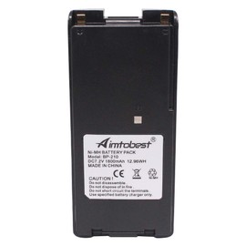 Aimtobest BP-210 BP-210N 1800mAh Ni-MH Battery Compatible for ICOM IC-A6 IC-A24 IC-V8 IC-V82 IC-U82 IC-F3GS IC-F4GS IC-F30GT IC-F40GT IC-F11 IC-F12 IC-F21 IC-F22 BP-209N BP210 BP210N