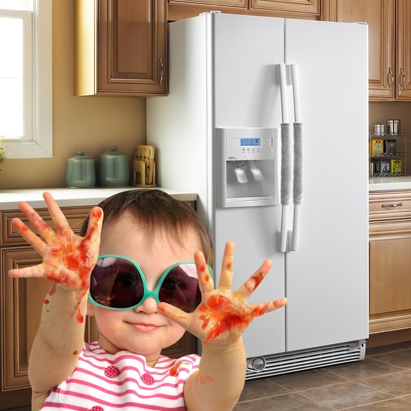 OUGAR8 Refrigerator Door Handle Covers,Keep Your Kitchen Appliance Clean from
