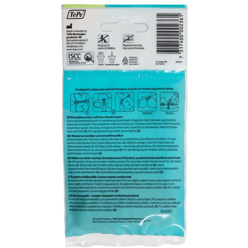 TePe Interdental Brushes X-Soft - for a particularly gentle clean