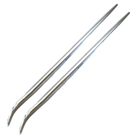 Groz 30-Inch Aligning Pry Bar 7/8-Inch Diameter Round Section Heavy Duty Chrome Alloy Steel Zinc Plated Great for Providing Extra Leverage 33172-2 (Pack of 2)