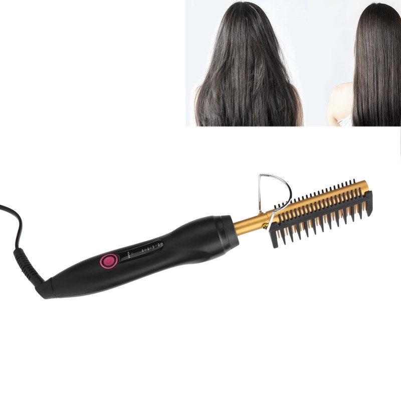Electric Straightening Comb Fast Heating Wet Dry Hairdressing Comb 110‑