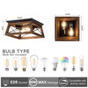 Rpzloila Farmhouse Ceiling Light, 2-Light Flush Mount Light Fixture with