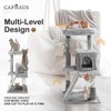 CAPHAUS Cats Kittens Tower with Large Modern Widened Perch, Cute