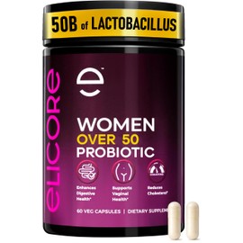 Probióticos para mujeres 50 mil millones de UFC - Lactobacillus para la salud digestiva y vaginal - Mezcla sin OGM ni gluten con tecnología MAKTREK...