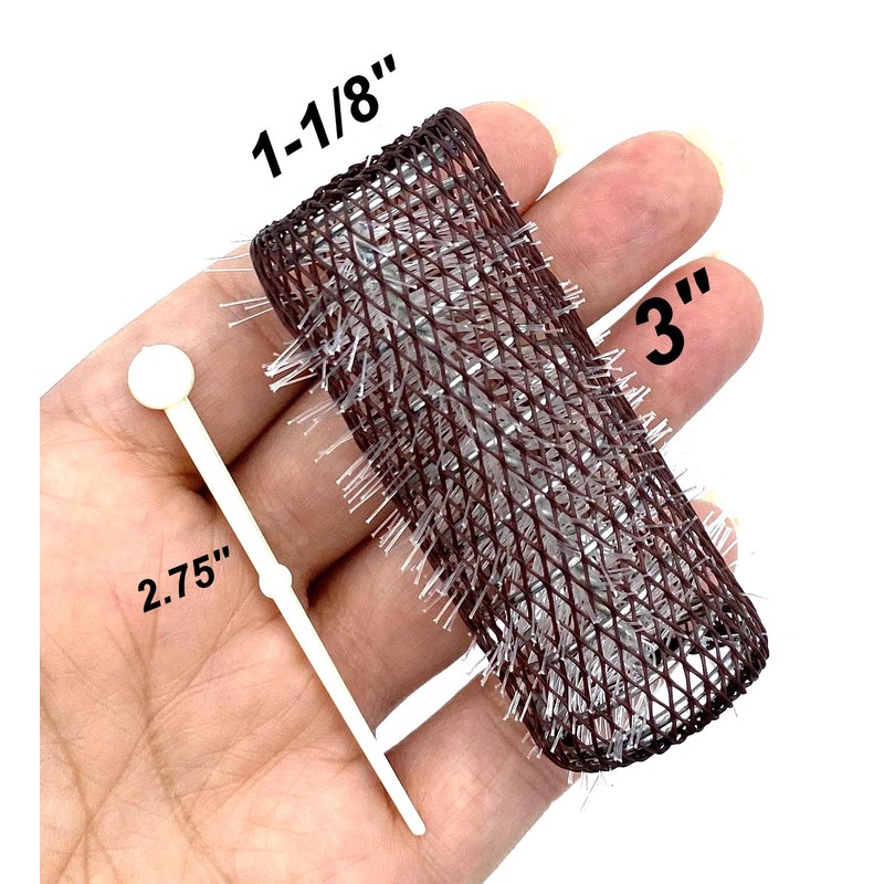 ALAZCO 8 pc Vintage Style Hair Rollers XLarge BRUSH ROLLERS