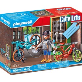 PLAYMOBIL City Life 70674 Gift Set 'E-Bike Workshop', from 4 Years