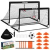 Kids Pop Up Soccer Goal Set with Training Equipment, Portable