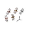 Scunci Micro Mini Metal Rhinestone Jaw Clips, Assorted, 6 Count