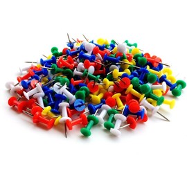 Pack of 600 Multicoloured Drawing Nails, Creative Decorative Colourful Push Pins Large Colourful Push Pins for Photos, Hanging Tacks, Tags, Office and Home, Bulletin Board