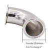 DERNORD 2" Tube OD Sanitary Ferrule Elbow 90 Degree Pipe