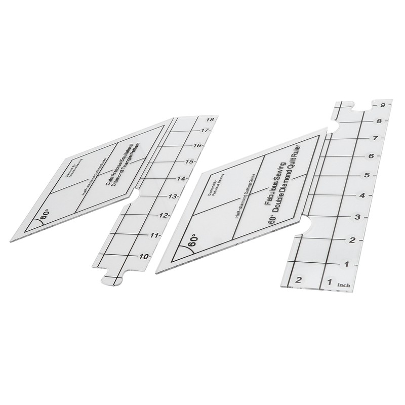 18inch Double Strip Quilting Ruler 60 Degree Diamond Quilt Ruler