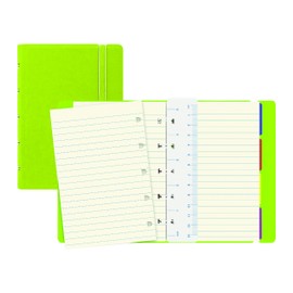FILOFAX REFILLABLE NOTEBOOK CLASSIC, Pocket Pear - Elegant leather-look cover with moveable pages - Elastic closure, index, pocket and page marker (B115014U)
