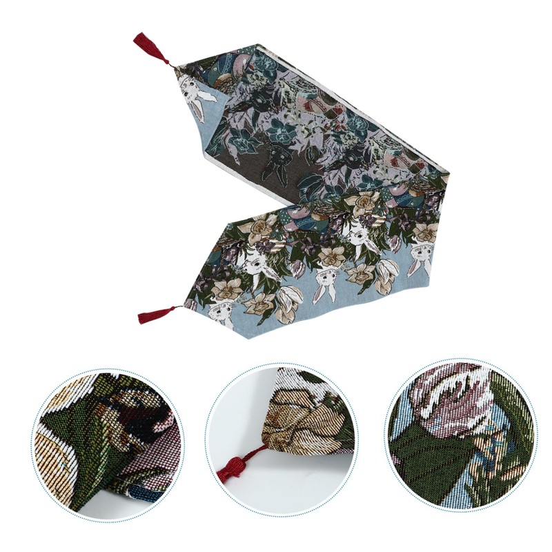 Alipis Easter Decorations for Table Bunny Themed Table Cover Party