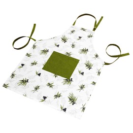Lashuma Kitchen Apron for Men and Women, Barbecue Apron with Pocket, Baking Apron 80 x 65 cm, olive