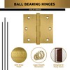 Finsbury Hardware Heavy Duty Door Hinge Matte Brass Ball Bearing