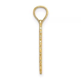 Unbranded 10K Yellow Gold Cut-Out Delicate Cross Pendant